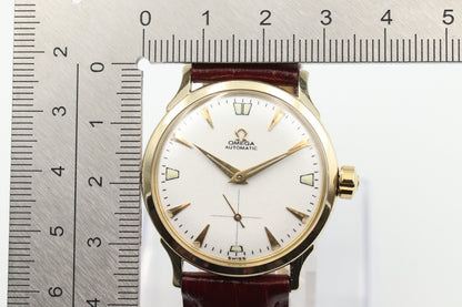 Serviced! OMEGA Cal.344 Automatic 14KGF Small Second White Dial 33mm Mens Watch