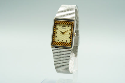 *Exc+5*  SEIKO GALAXY  V701-5H7A Qz Cream Dial Square 23mm Women,Ladies Watch