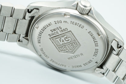 MINT Vintage 1996 TAG HEUER Professional 2000 WE1211-R Qz Silver 35mm Mens Watch