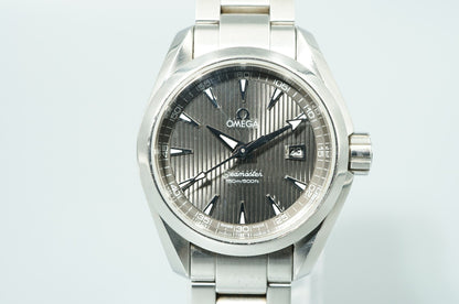 Vintage 1980s OMEGA Seamaster Aqua Terra Cal.1424 Quartz Gray 30mm Women Watch