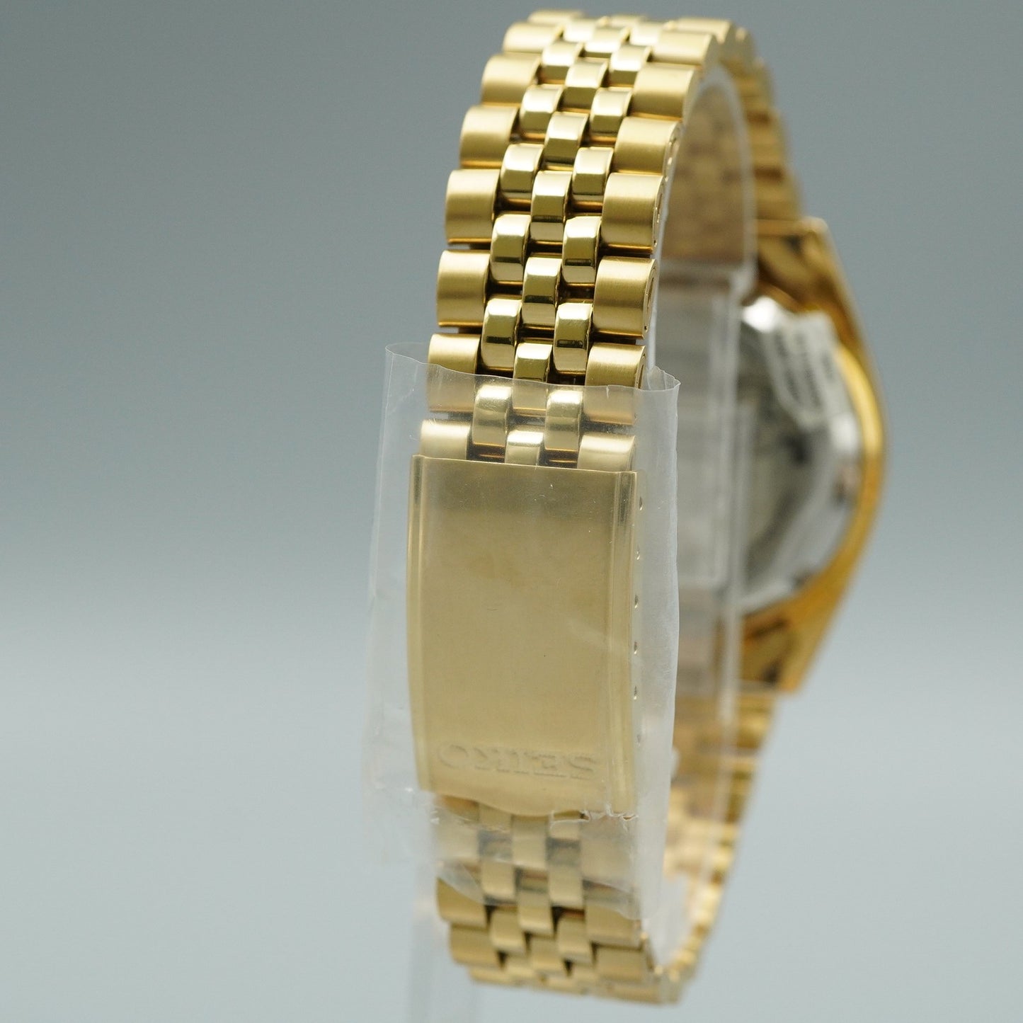 MINT Vintage 1990s SEIKO SEIKO 5 7S26-0500 Automatic Gold Round 36mm Mens Watch