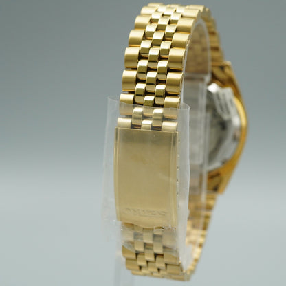 MINT Vintage 1990s SEIKO SEIKO 5 7S26-0500 Automatic Gold Round 36mm Mens Watch