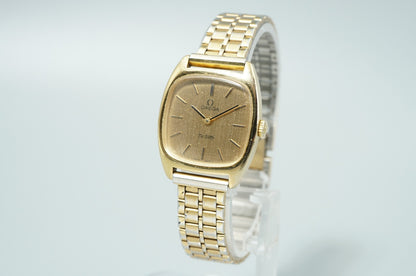 *Exc+5* Vintage 1970s OMEGA De Ville Cal.625 Hand Wind Gold Square Women Watch
