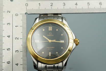*Exc+5* Vintage 1990s OMEGA Seamaster Cal.1438 196.1501 Qz Black 36mm Mens Watch