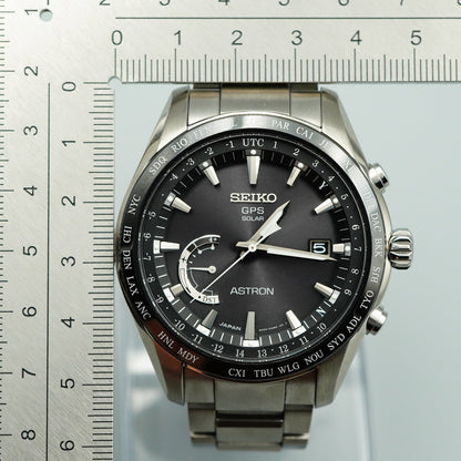 *MINT* Box & Paper SEIKO ASTRON SBXB085 8X22-0AG0-2 Solar Black 46 mm Mens Watch