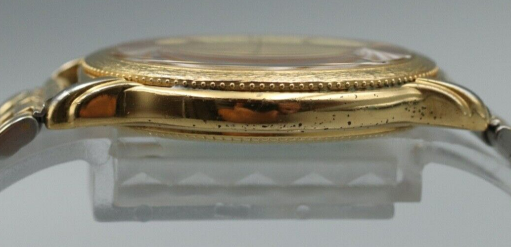 Rare *Exc+5* Vintage SEIKO DOLCE GOLDEN BRIDGE 8N41-6180 Quartz Gold Mens Watch