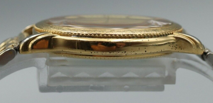 Rare *Exc+5* Vintage SEIKO DOLCE GOLDEN BRIDGE 8N41-6180 Quartz Gold Mens Watch