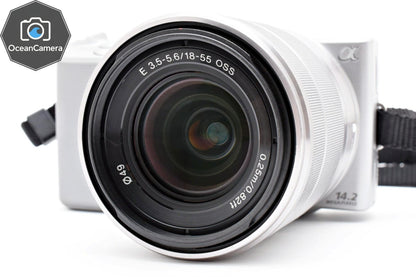 SONY NEX-5 Silver Mirrorless Digital Camera 18-55mm Lens Japanese language only