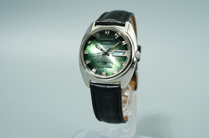 Serviced Vintage SEIKO Lord Matic 5606-7230 Automatic Green Dial 35mm Mens Watch