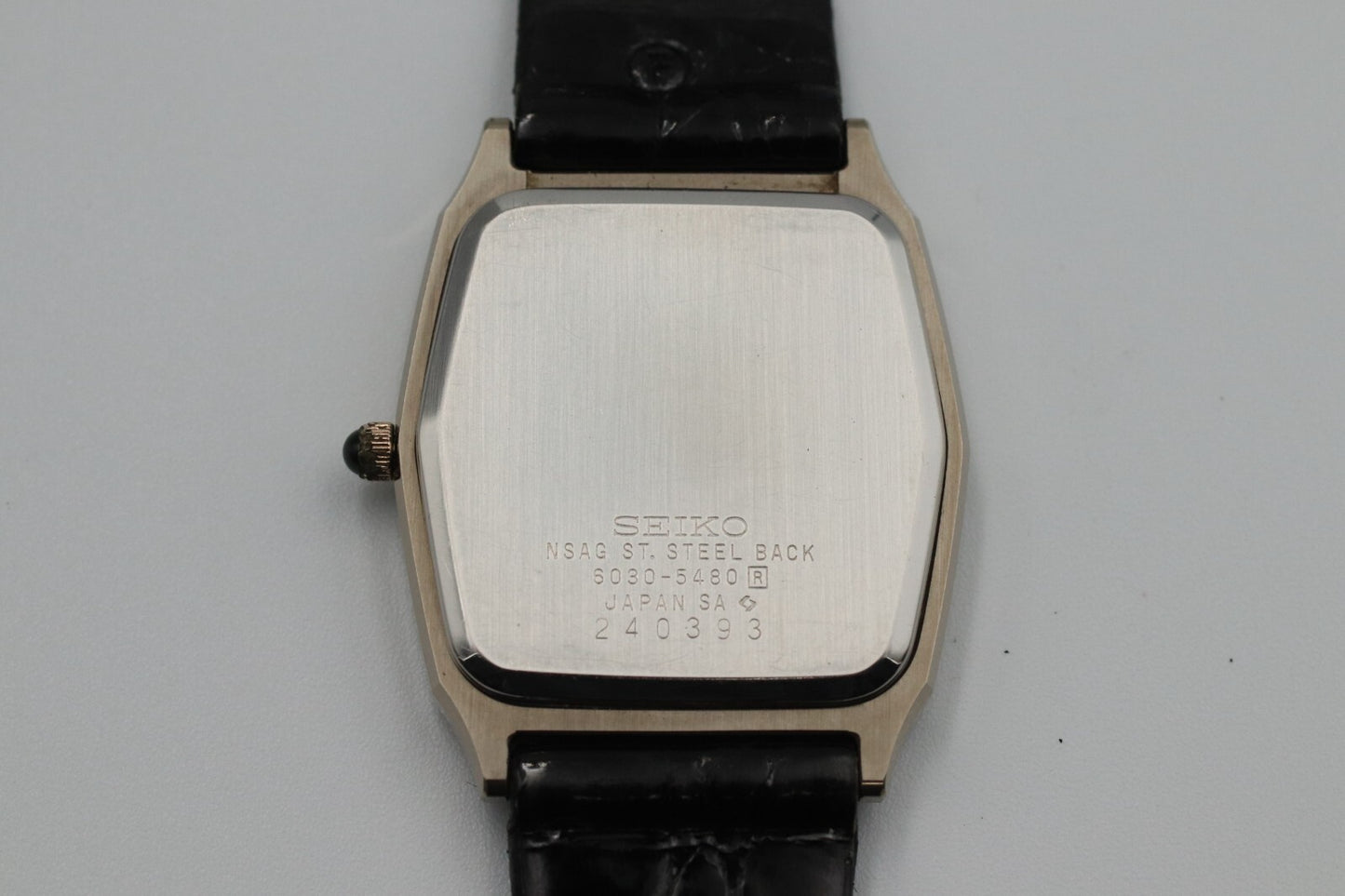 *Exc+5* Vintage SEIKO Dolce 6030-5480 Qz Gold Dial Hexagon 29mm Women Watch