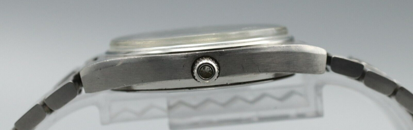 *NEAR MINT* Vintage OMEGA Seamaster Cal.1342 Quartz Silver Dial Round Mens Watch