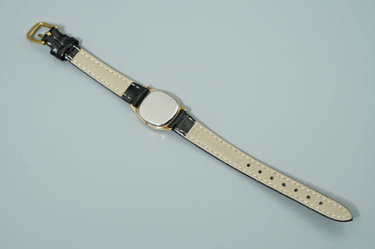 *Exc+4* Vintage OMEGA De Ville Cal.1387 Qz White Square 21mm Women,Ladies Watch