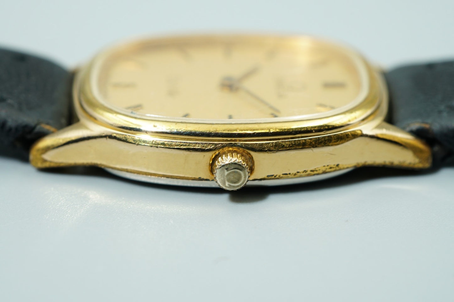 Exc+5 Vintage 1986 OMEGA De Ville Cal.1450 Ref.591.0281 Qz Gold 20mm Women Watch