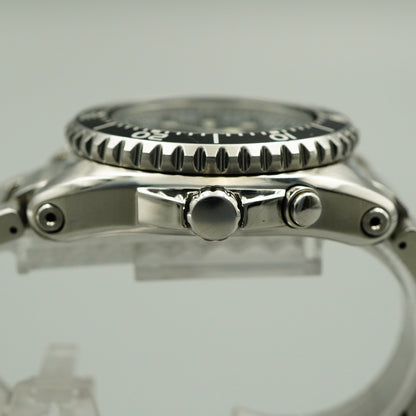 Serviced New Batt *Near MINT* SEIKO Kinetic 5M62-0BL0 AT Black 43mm Mens Watch