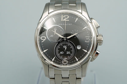 *NEAR MINT* Vintage HAMILTON Jazzmaster H326120 Quartz Black 43mm Mens Watch