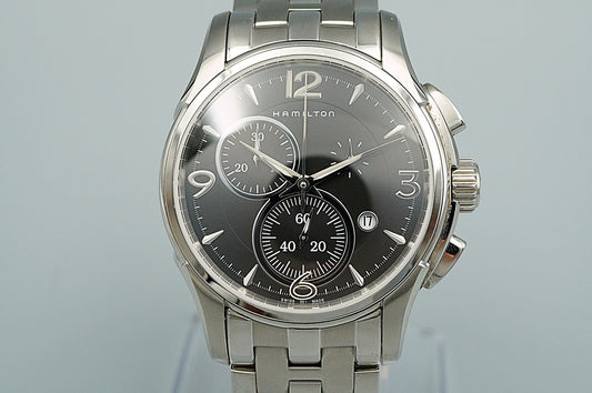 *NEAR MINT* Vintage HAMILTON Jazzmaster H326120 Quartz Black 43mm Mens Watch