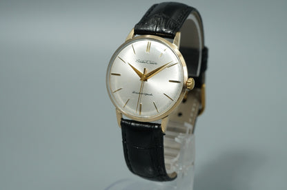 *N MINT* Vintage 1961 SEIKO Crown J15002 Hand Wind Silver Round 35mm Mens Watch