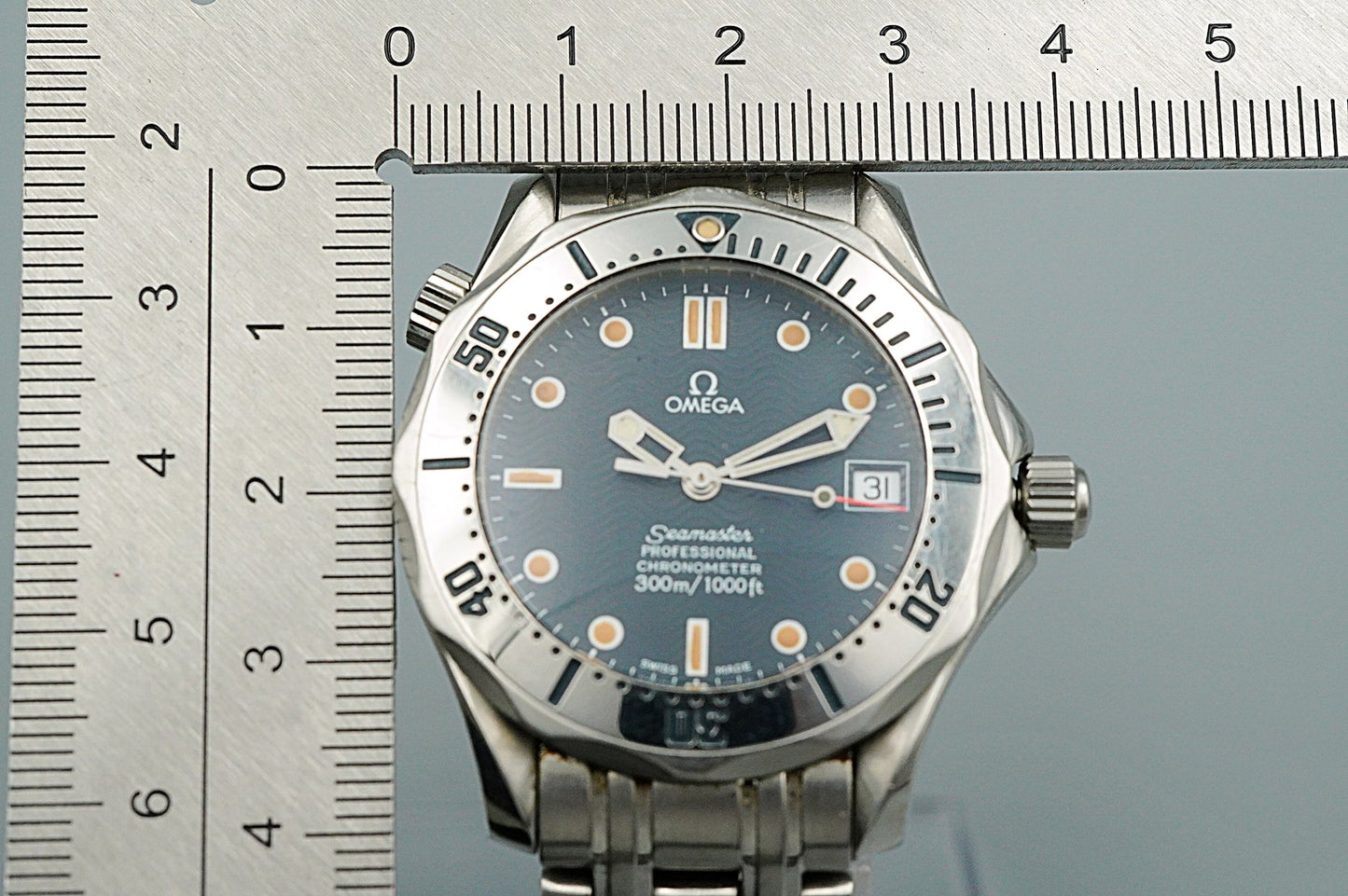 Exc+5 1990s OMEGA Seamaster Cal.1109 Ref.168.1502 Automatic Blue 36mm Mens Watch