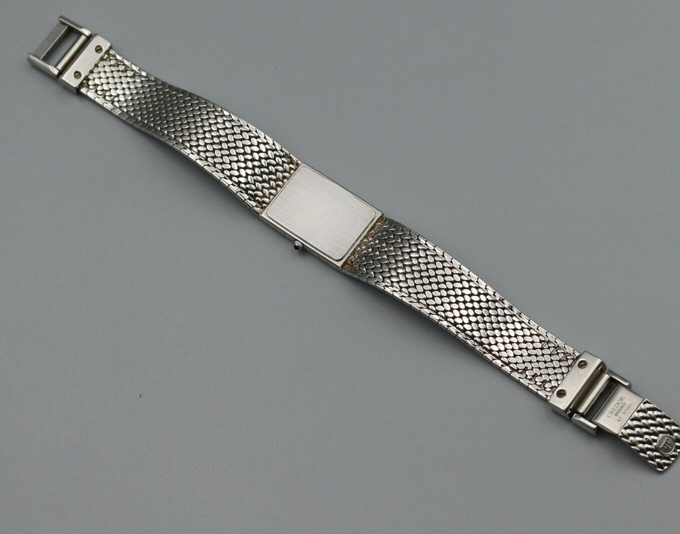 *N MINT* Vintage SEIKO CREDOR 2F70-5341 Quartz White Dial Rectangle Women Watch