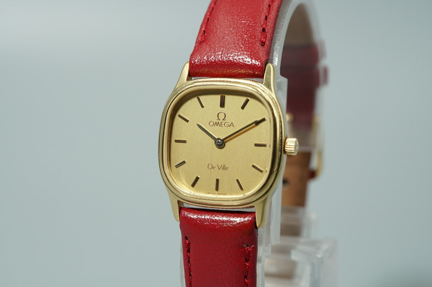 *N MINT* Vintage 1990s OMEGA De Ville Cal.1455 Quartz Gold 20mm Women Watch