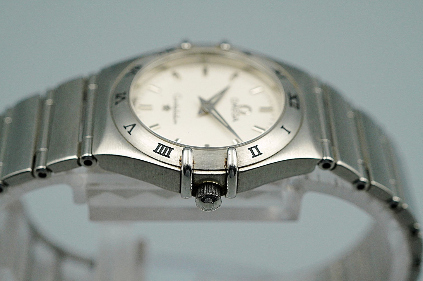 N MINT Vintage 1998 OMEGA Constellation Cal.1456 Qz Silver 25mm Women Watch