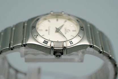 N MINT Vintage 1998 OMEGA Constellation Cal.1456 Qz Silver 25mm Women Watch