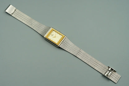 *Exc+5*  SEIKO GALAXY  V701-5H7A Qz Cream Dial Square 23mm Women,Ladies Watch