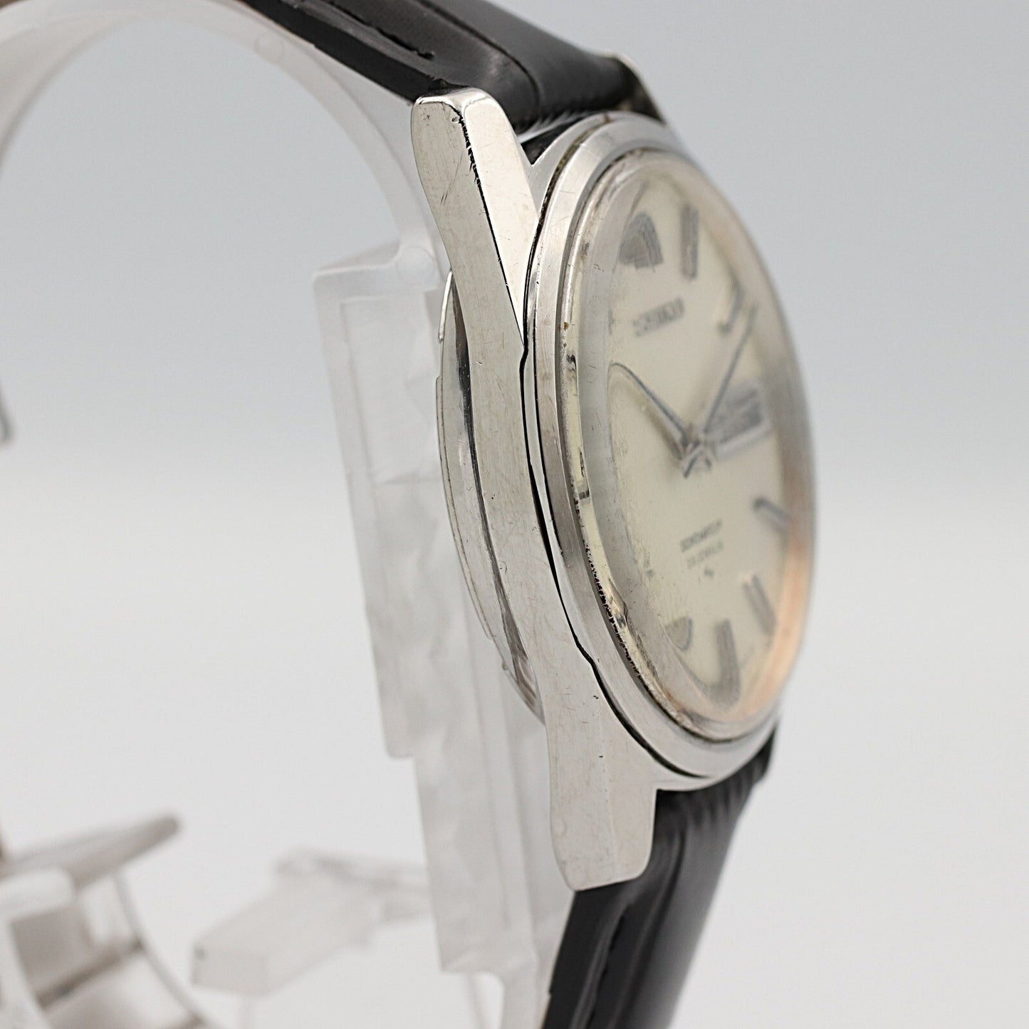 *Exc+5* Vintage 1977 SEIKO Matic-p 5106-7000 Automa White Round 34mm Mens Watch