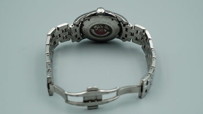 N MINT 1990s ORIS Artelier Complication 7554 Automatic Silver 37mm Mens Watch