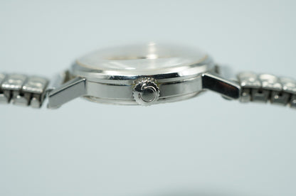 Vintage 1966 OMEGA De Ville Cal.620 Hand Winding Silver Dial 20mm Women Watch