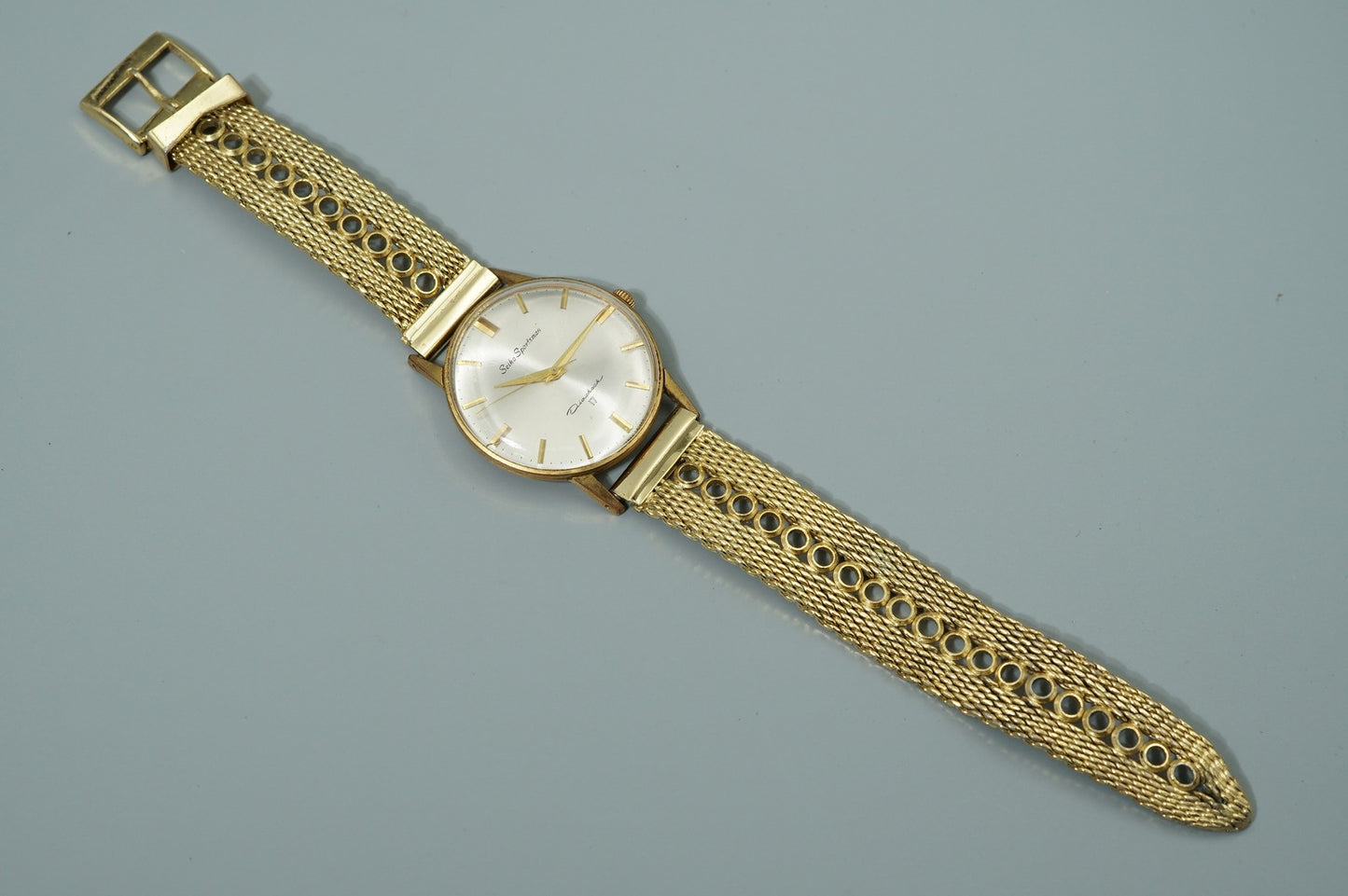 Vintage 1970 SEIKO SPORTSMAN  J15005E Hand Wind Silver Round 35mm Mens Watch