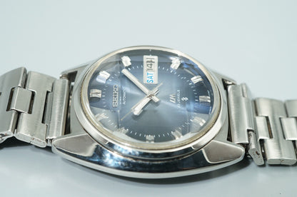 *Serviced* Vintage SEIKO Lord Marvel 5606-7231 Automa Blue Round 35mm Mens Watch