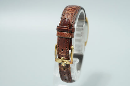*NEAR MINT* OMEGA De Ville Cal.1387 Qz White Dial Rectangle 19mm Women Watch