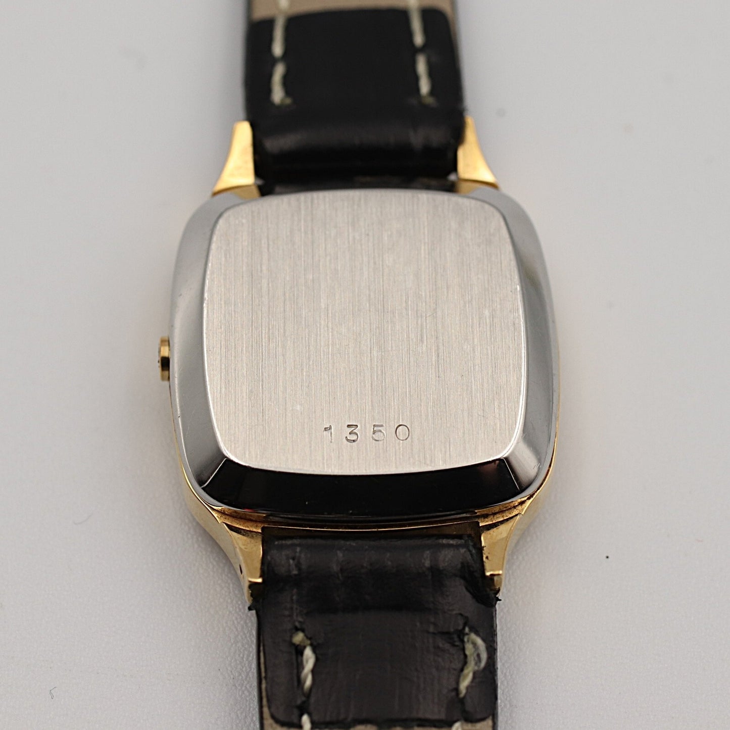 *NEAR MINT* Vintage 1978 OMEGA De Ville Cal.1350 Qz Gold Square 21mm Women Watch