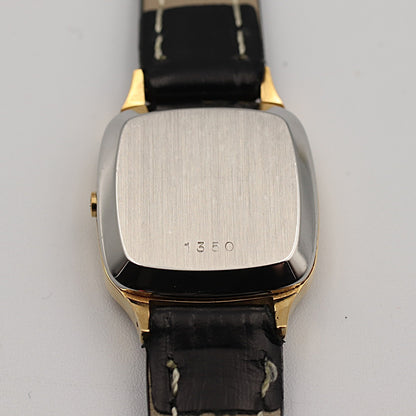 *NEAR MINT* Vintage 1978 OMEGA De Ville Cal.1350 Qz Gold Square 21mm Women Watch