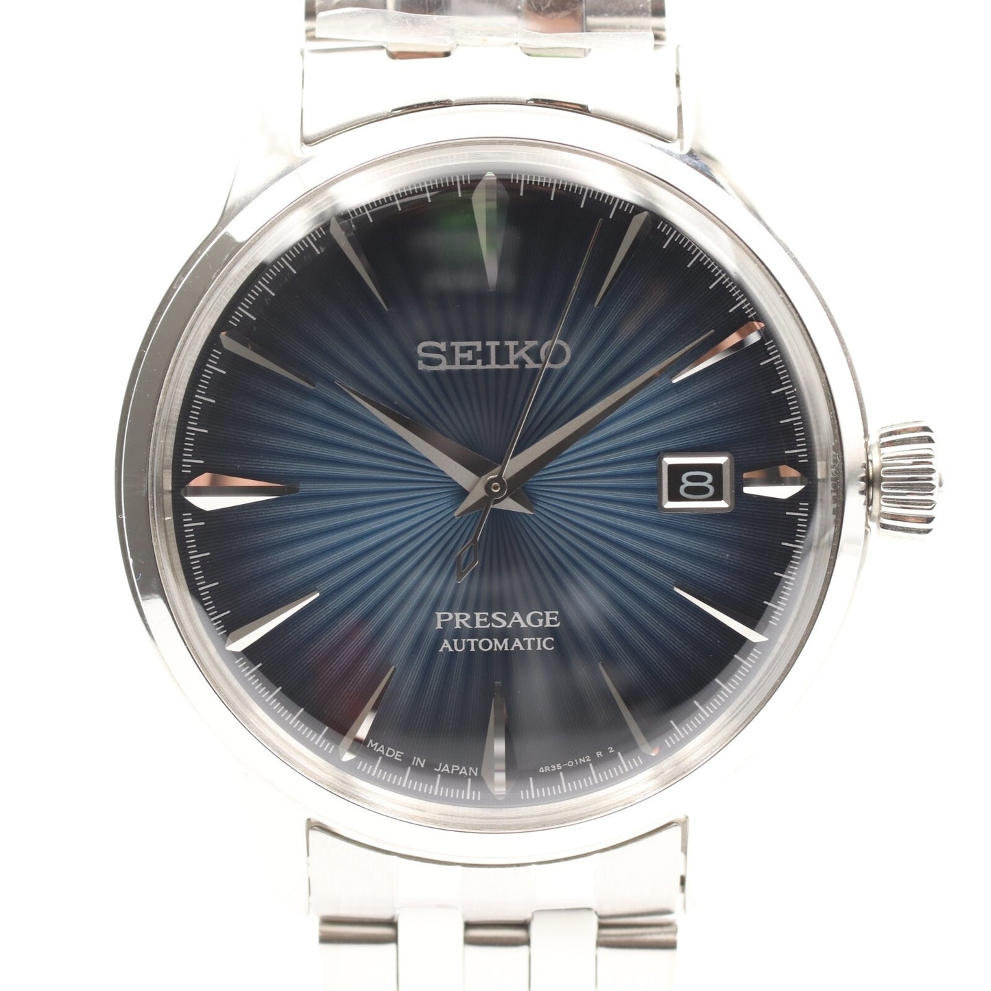 *UNUSED* SEIKO PRESAGE 4R35-01T0 Automatic Navy Dial Round 40mm Mens Watch