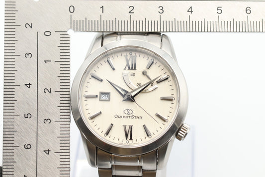 *N MINT* Vintage ORIENT STAR EL00-C0-B Automatic White Dial 40mm Mens Watch