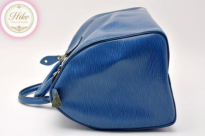Louis Vuitton Speedy 30 Epi Toledo Blue Handbag M43005  Authentic Condition *SA*