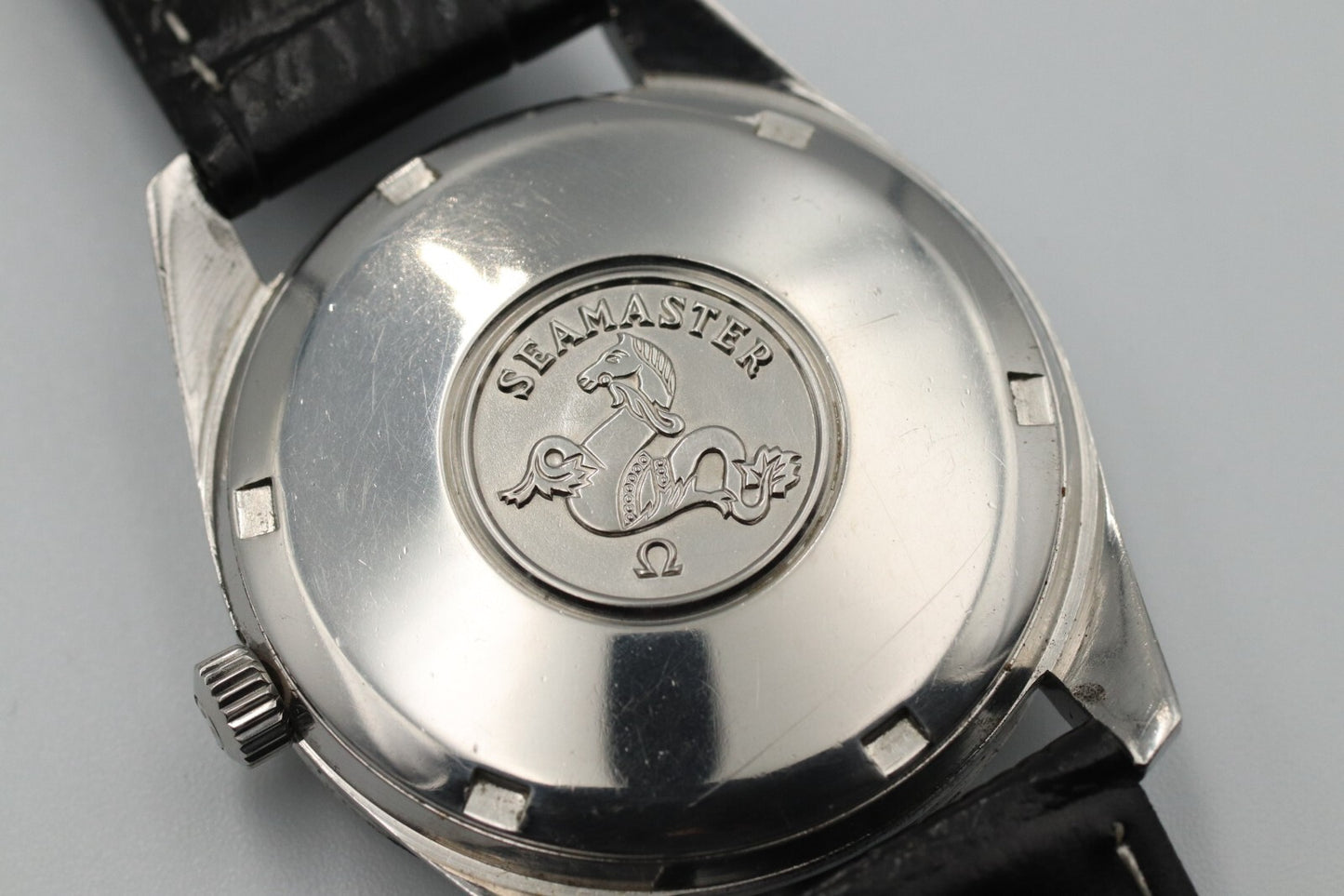 *Exc+5* Vintage OMEGA Seamaster 200m Cal.565 Hand Winding Silver Dial Mens Watch