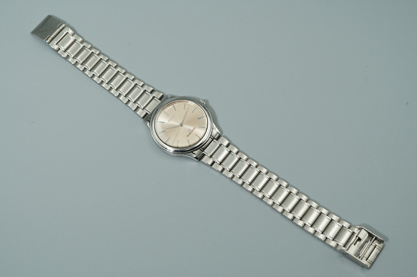 *NEAR MINT* Vintage 1992 SEIKO Grand 9581-7000 Qz Silver Round 33mm Mens Watch