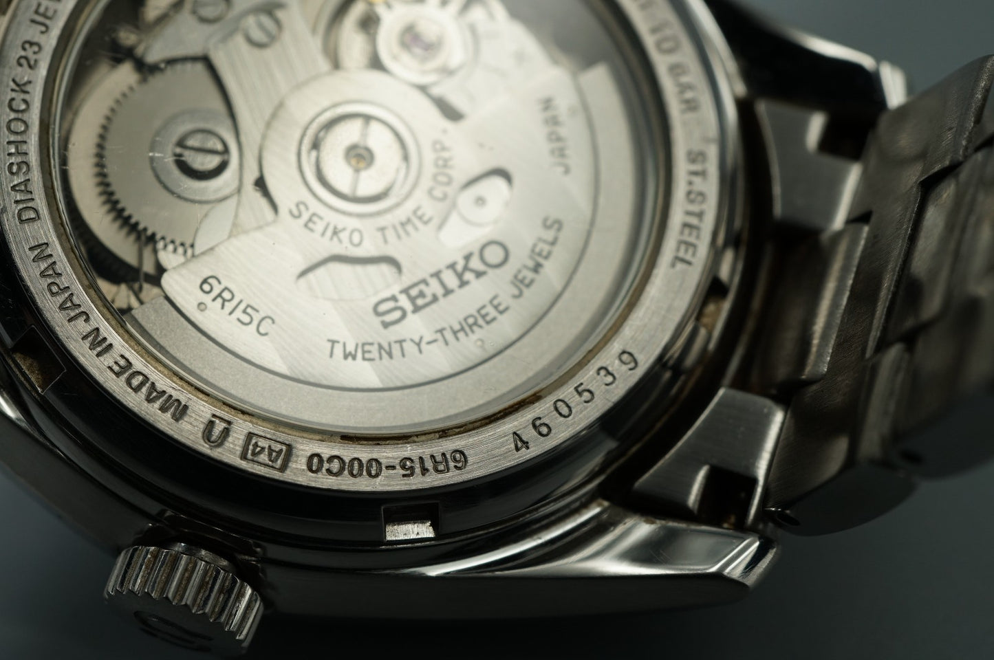 *NEAR MINT*  SEIKO Mechanical 6R15-00C0 Automa Black Dial Round 38mm Mens Watch