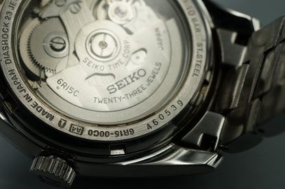 *NEAR MINT*  SEIKO Mechanical 6R15-00C0 Automa Black Dial Round 38mm Mens Watch