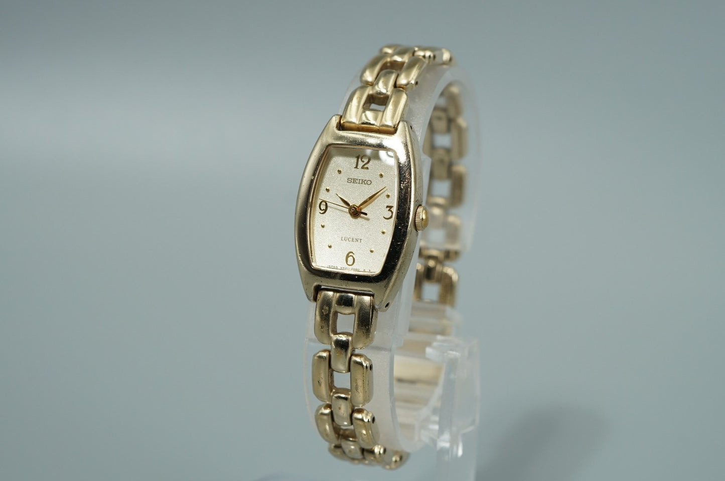 *Exc+5* Vintage 1990 SEIKO LUCENT 4N21-5280 Qz White Rectangle 18mm Women Watch