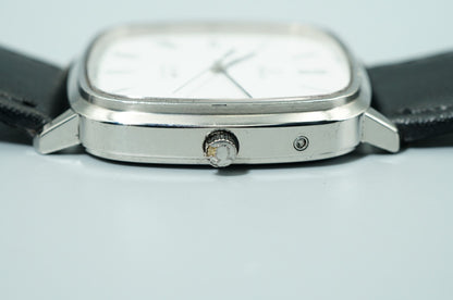 *NEAR MINT* Vintage 1974 OMEGA De Ville Cal.1332 Qz White Square 33mm Mens Watch