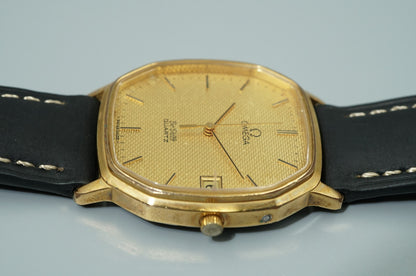 *Exc+4* Vintage 1970 OMEGA De Ville Cal.1332 Quartz Gold Octagon 31mm Mens Watch