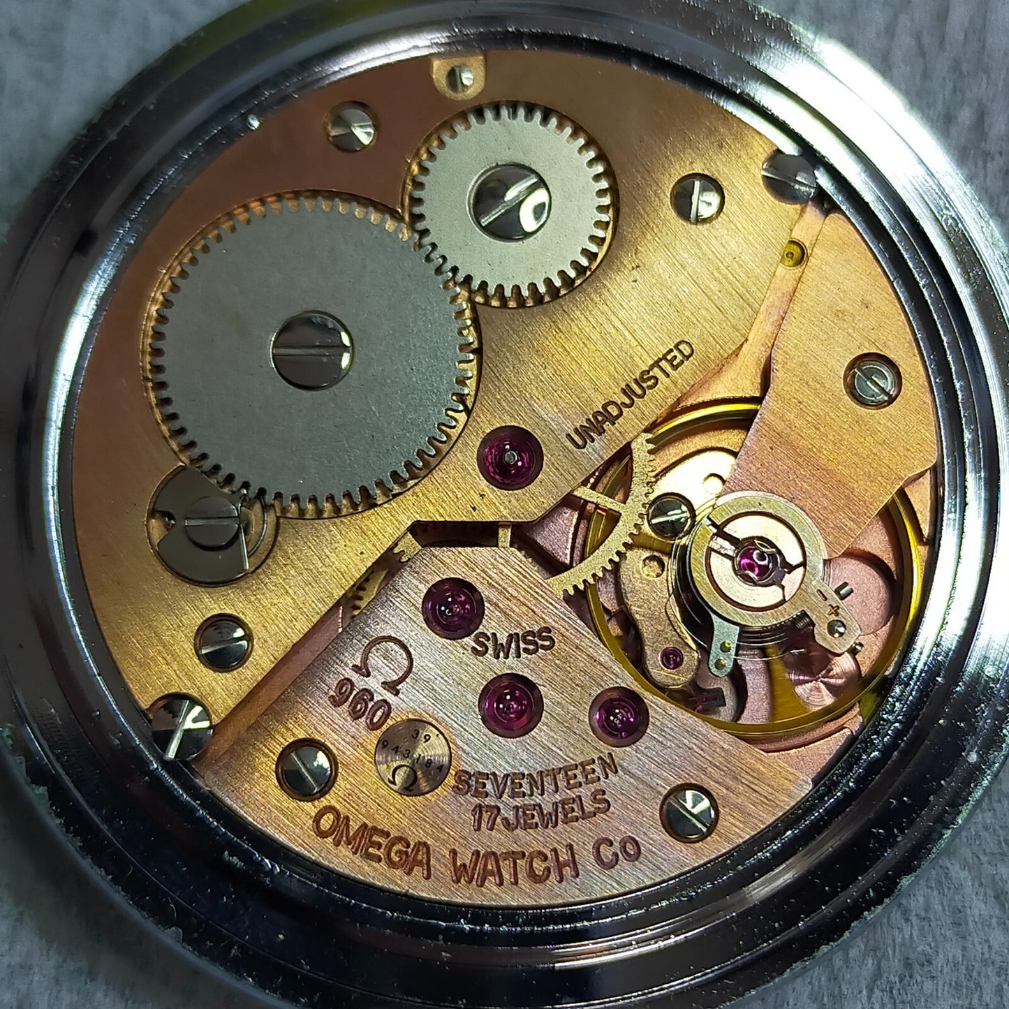 *Exc+5* Vintage 1940s OMEGA Pocket watch Cal.960 Hand Winding Small Second White