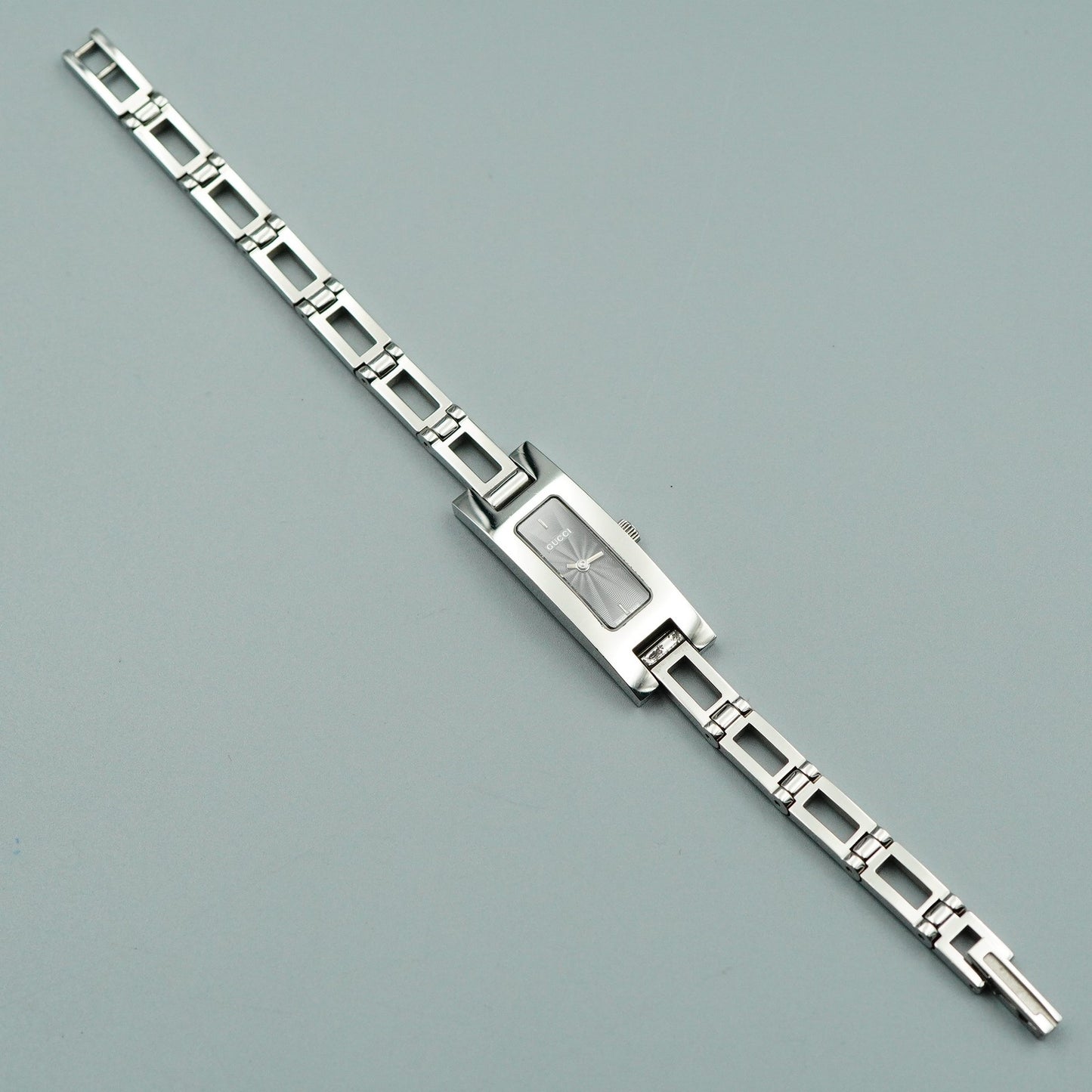 *Exc+5* GUCCI 3900L Quartz Silver Dial Rectangle 12mm Women,Ladies Watch