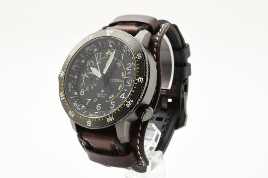 TOP MINT Citizen QZ J280-R013581 Solar Promaster Date Black Mens Wristwatch JP