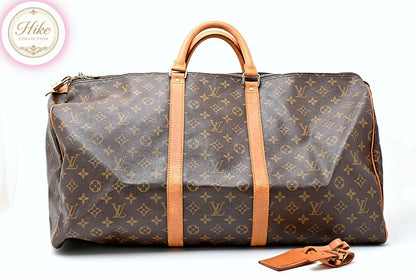 Louis Vuitton Keepall 55 Monogram Brown Boston Bag M41424 Authentic Condition AB