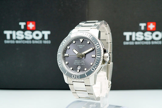 *TOP MINT* TISSOT Seastar Powermatic 80 T120407A Automatic Gray 43mm Mens Watch